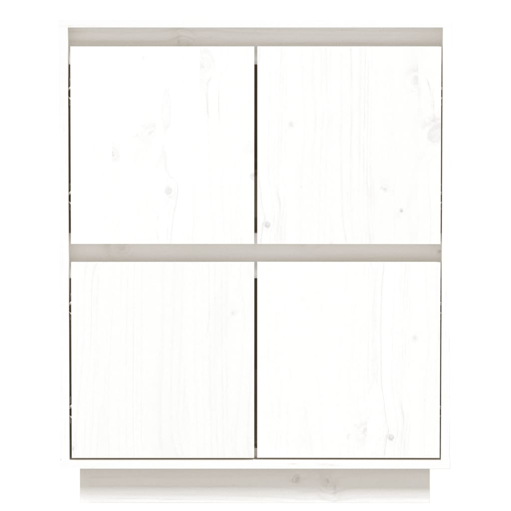 vidaXL Buffet Blanc 60x34x75 cm Bois massif de pin