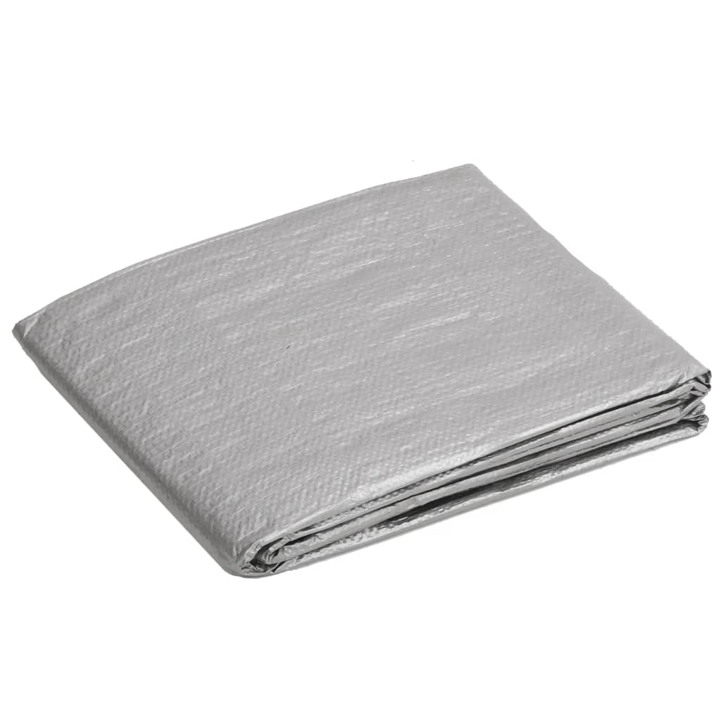 vidaXL Bâche 90 g/m² 6x10 m Gris PEHD