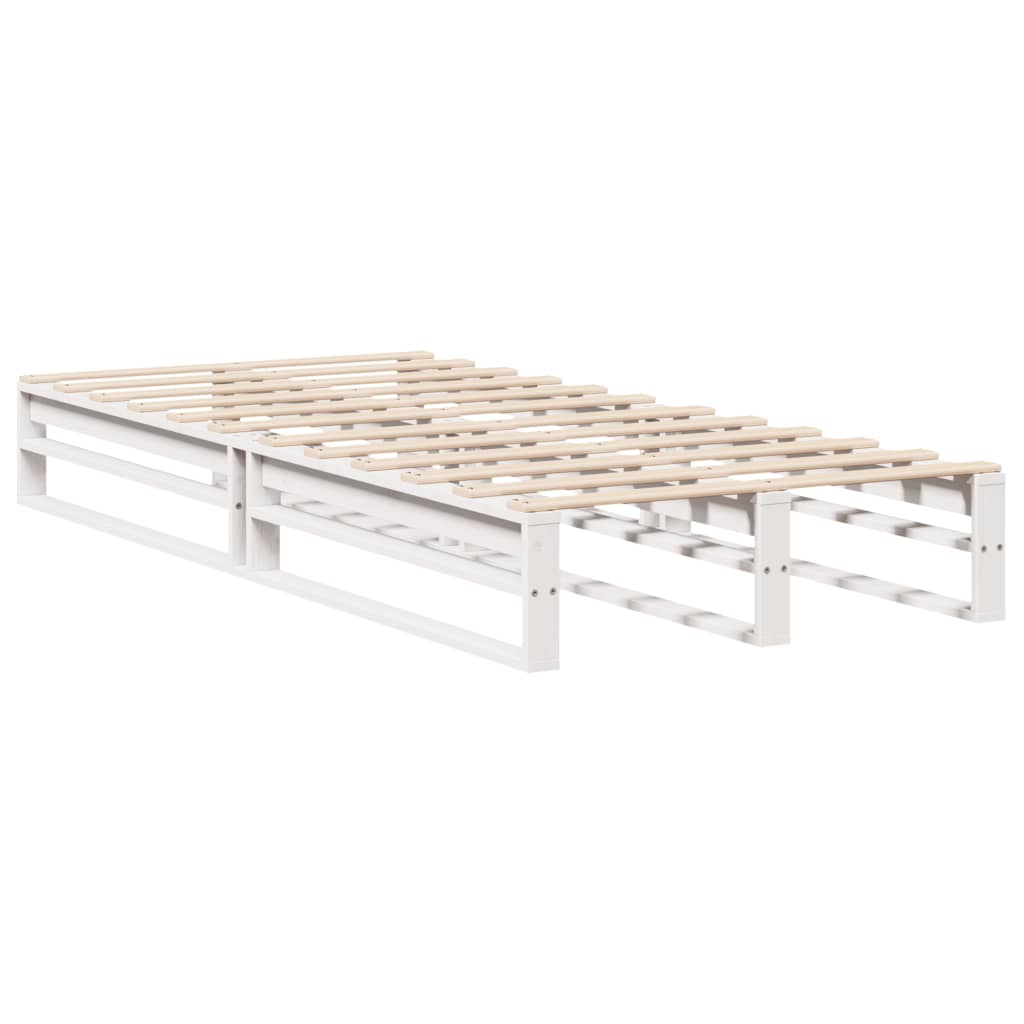 vidaXL Cadre de lit sans matelas blanc 90x200 cm bois de pin massif