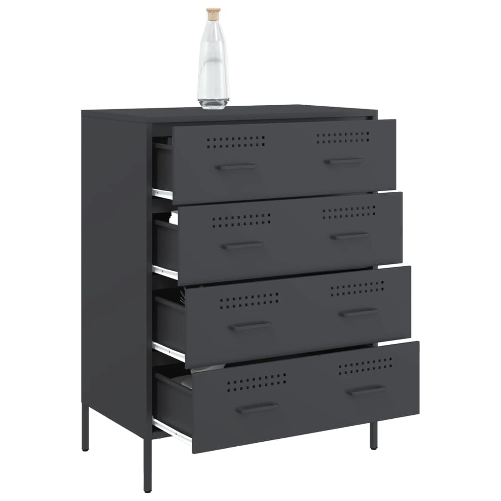 vidaXL Buffet anthracite 68x39x89 cm acier