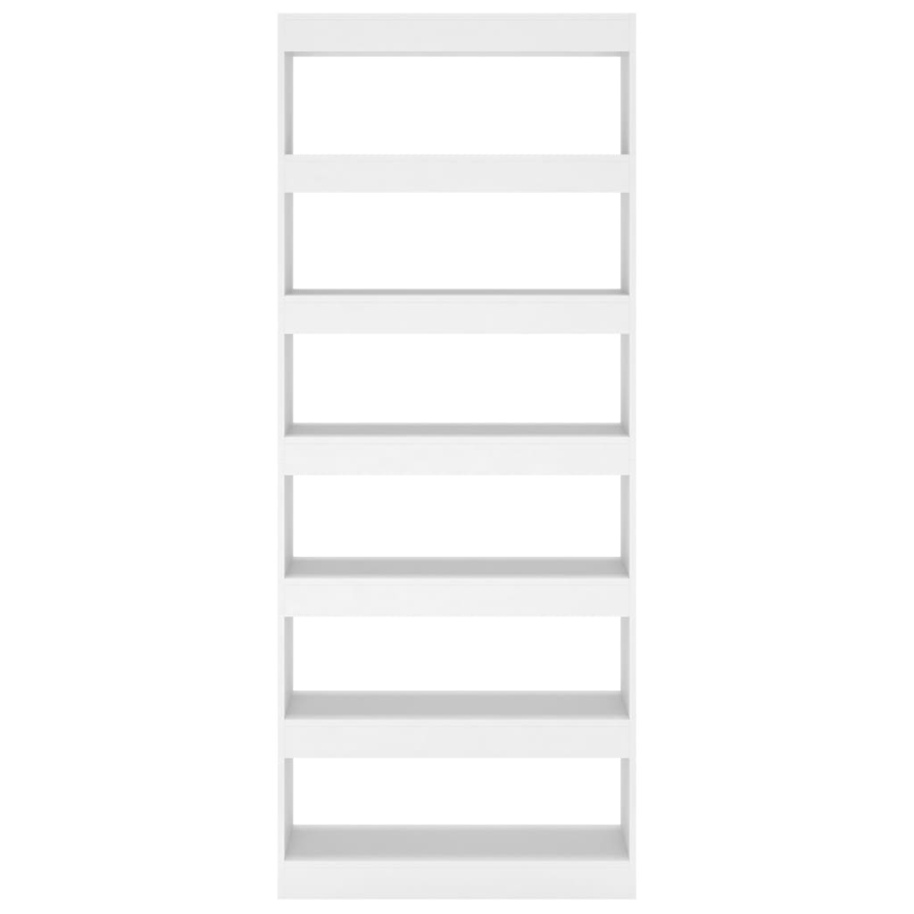 vidaXL Bibliothèque/Séparateur de pièce blanc bois d'ingénierie