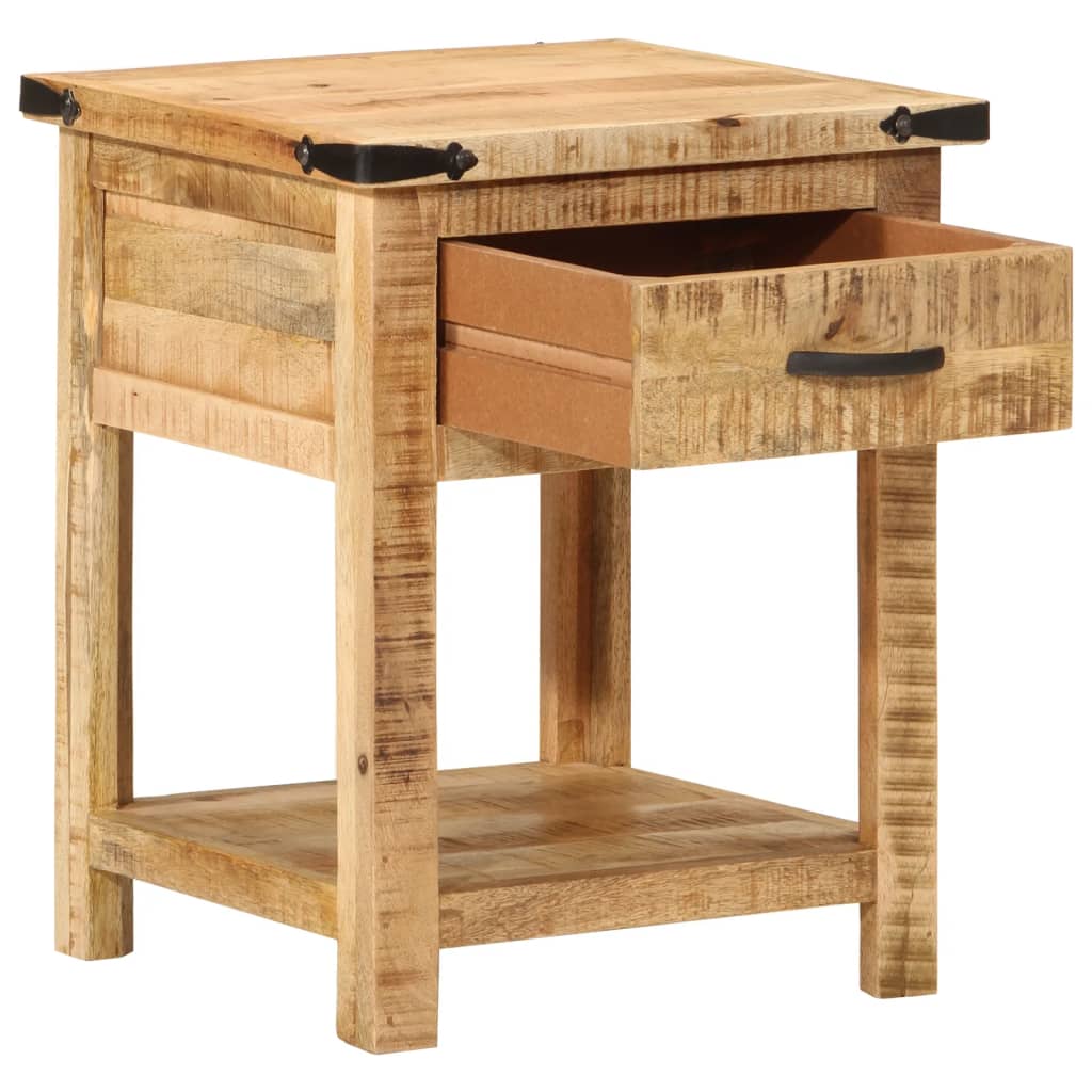 vidaXL Table de chevet 40x40x50 cm bois de manguier massif