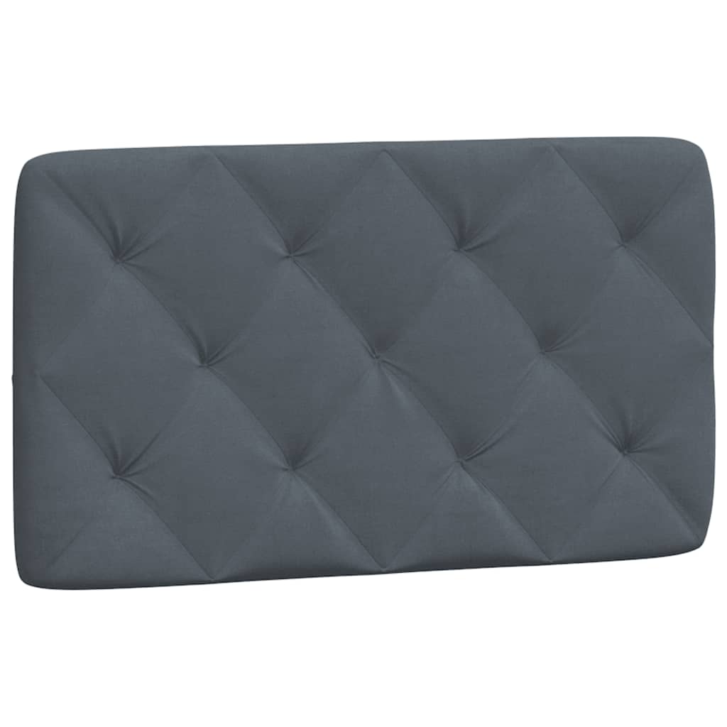 vidaXL Coussin de tête de lit gris foncé 80 cm velours