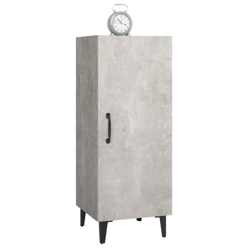 vidaXL Buffet Gris béton 34,5x34x90 cm Bois d'ingénierie