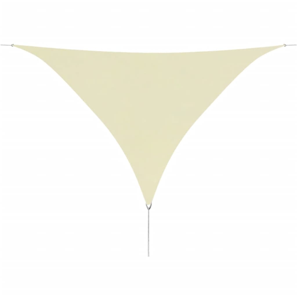 vidaXL Voile de parasol tissu oxford triangulaire 5x5x5 m crème
