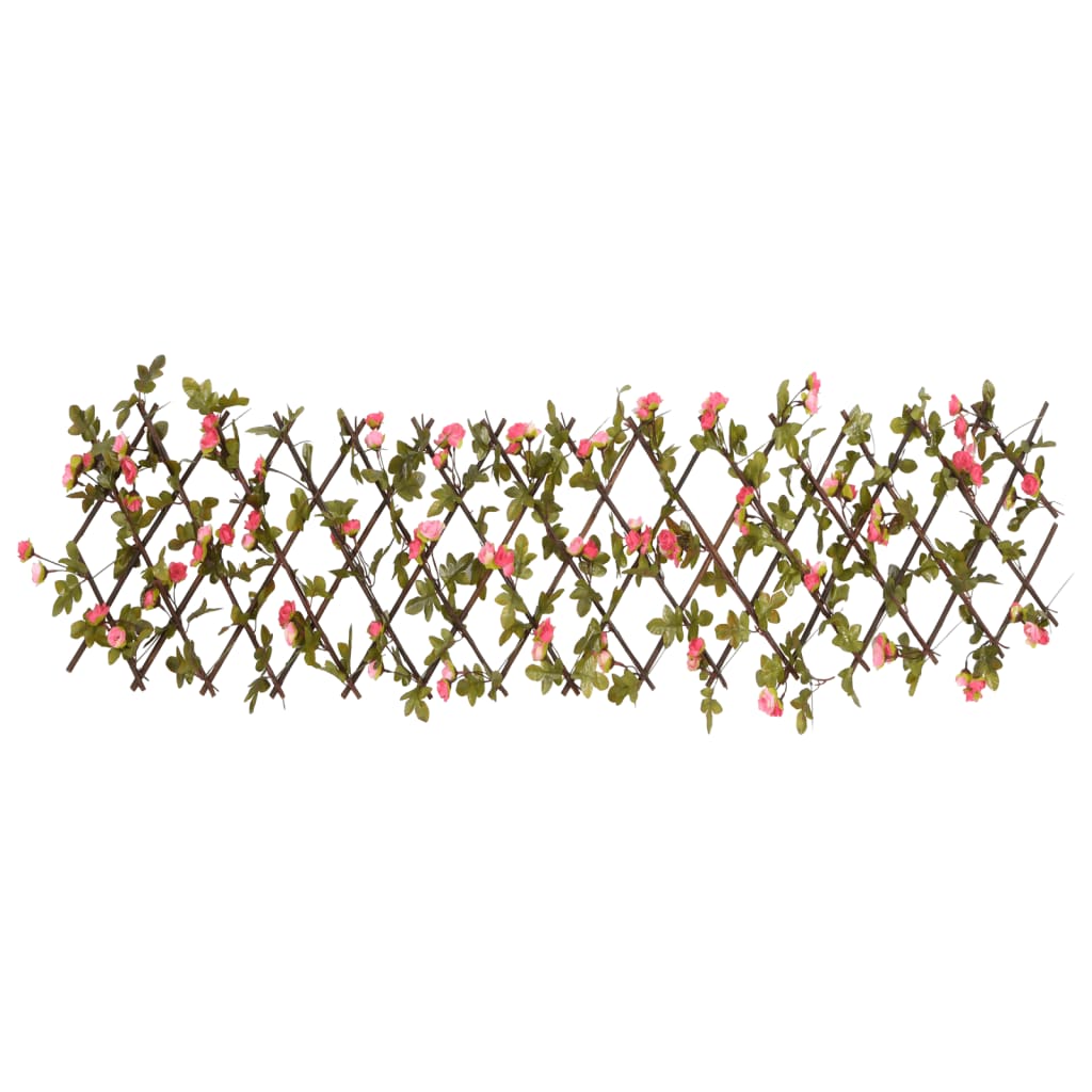 vidaXL Treillis de lierre artificiel extensible rose foncé 180x20 cm
