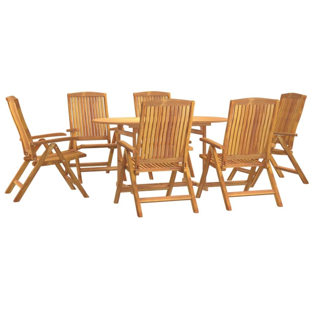 vidaXL Ensemble à manger de jardin 7 pcs Bois de teck solide