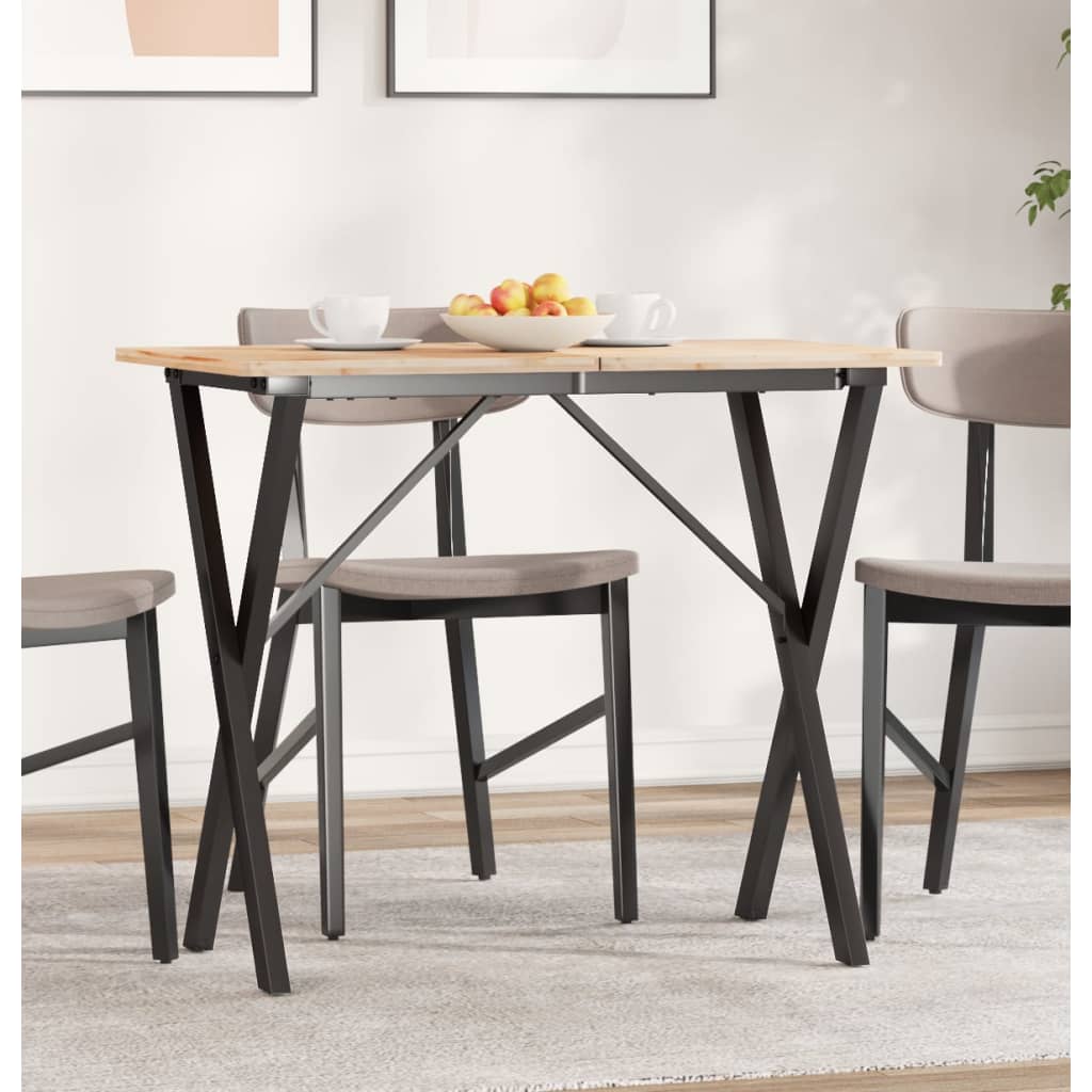 vidaXL Pieds de table à manger cadre en X 80x40x73 cm fonte