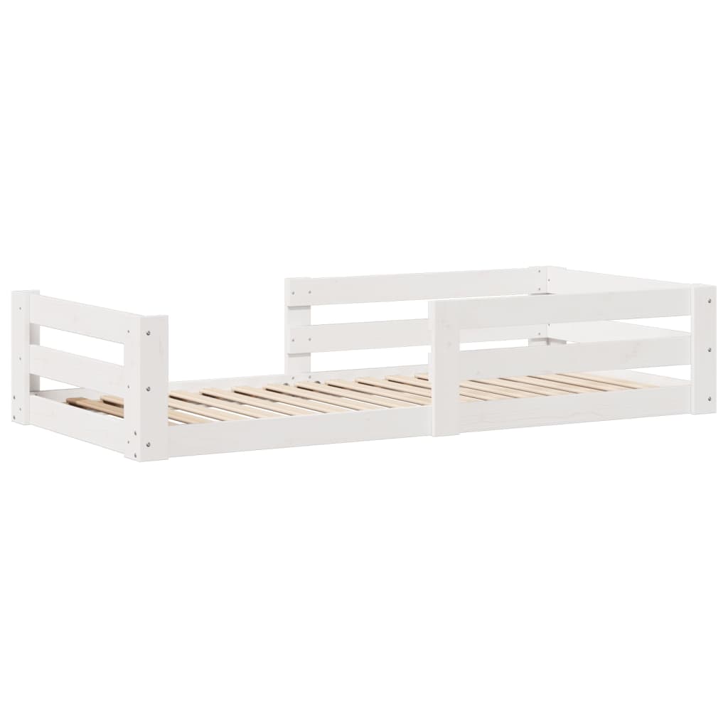 vidaXL Cadre de lit sans matelas blanc 75x190 cm bois de pin massif