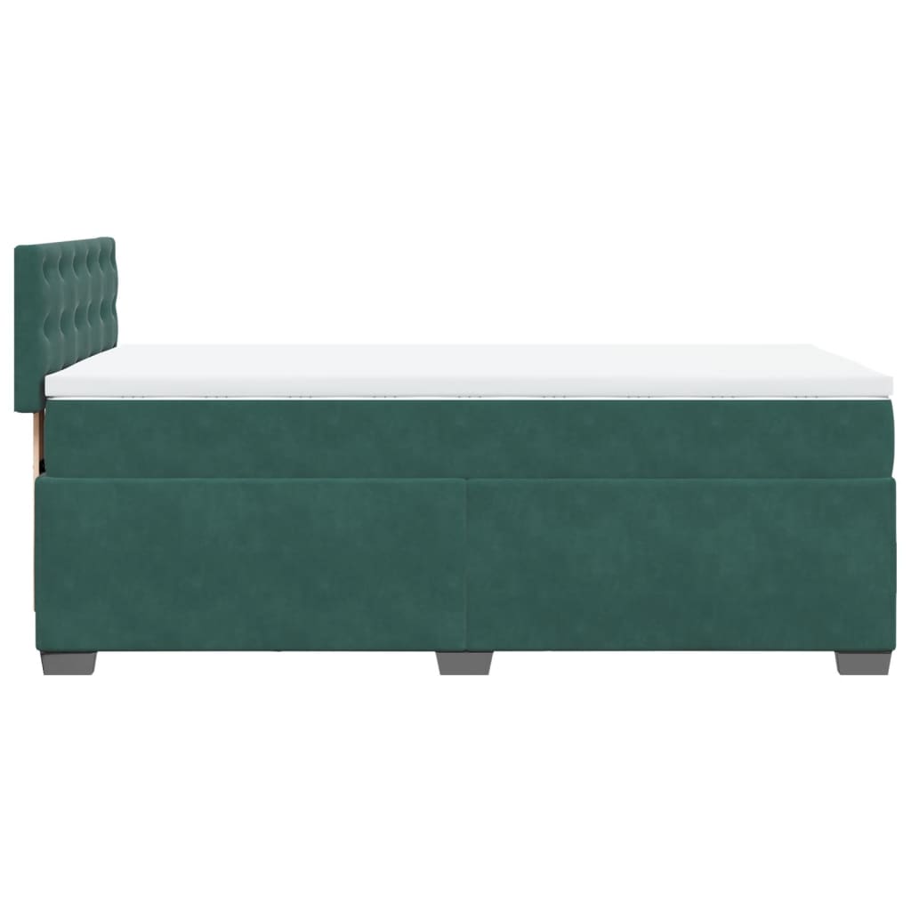 vidaXL Sommier à lattes de lit avec matelas Vert foncé 100x200 cm