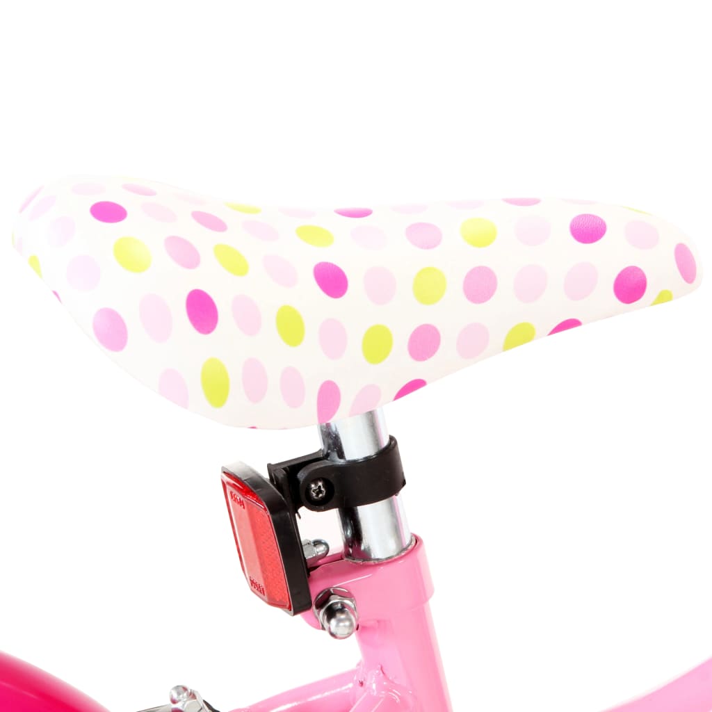 vidaXL Vélo pour enfants 12 pouces Blanc et rose