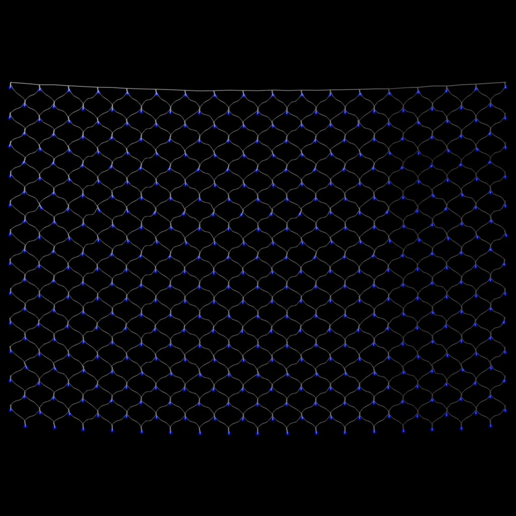 vidaXL Filet lumineux bleu de Noël 3x3 m 306 LED Intérieur/extérieur