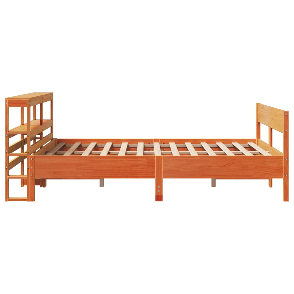 vidaXL Cadre de lit sans matelas cire marron 140x200cm bois pin massif