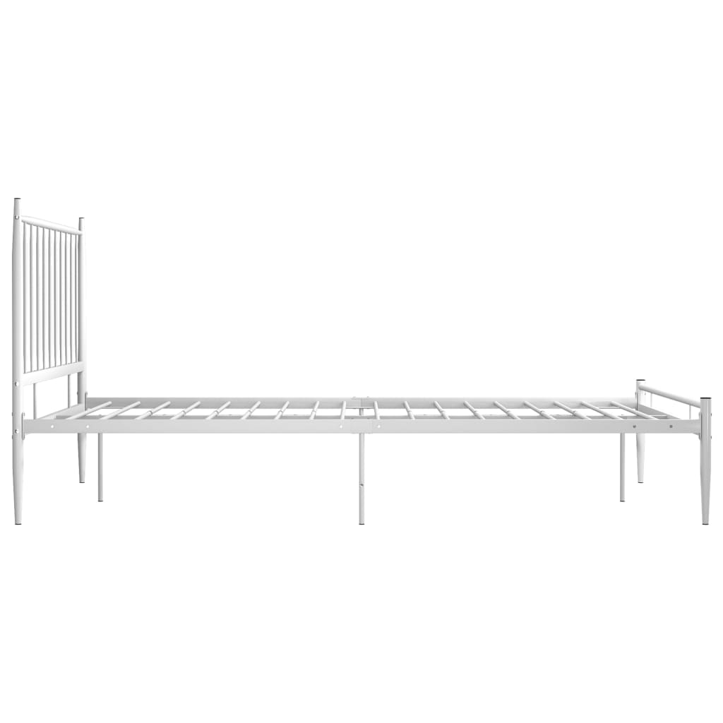 vidaXL Cadre de lit sans matelas blanc métal 120x200 cm