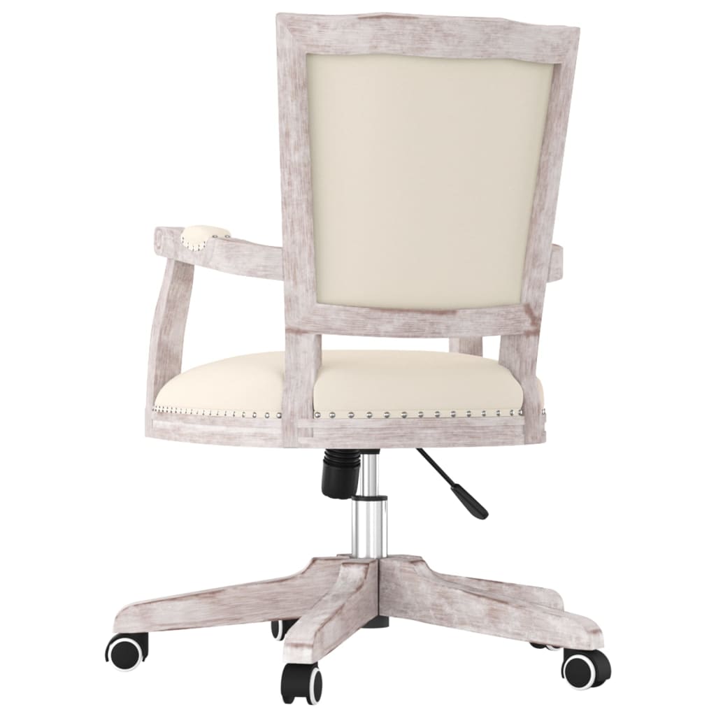 vidaXL Chaise pivotante de bureau beige lin
