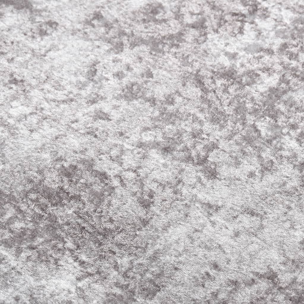 vidaXL Tapis lavable gris et doré 150x230 cm antidérapant