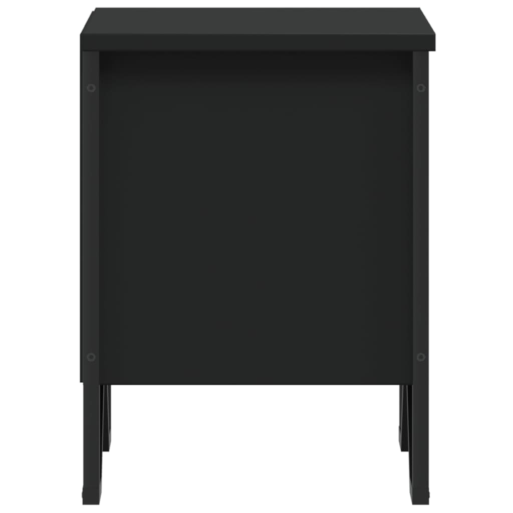 vidaXL Table de chevet Noir 40 x 30 x 40 cm Aggloméré