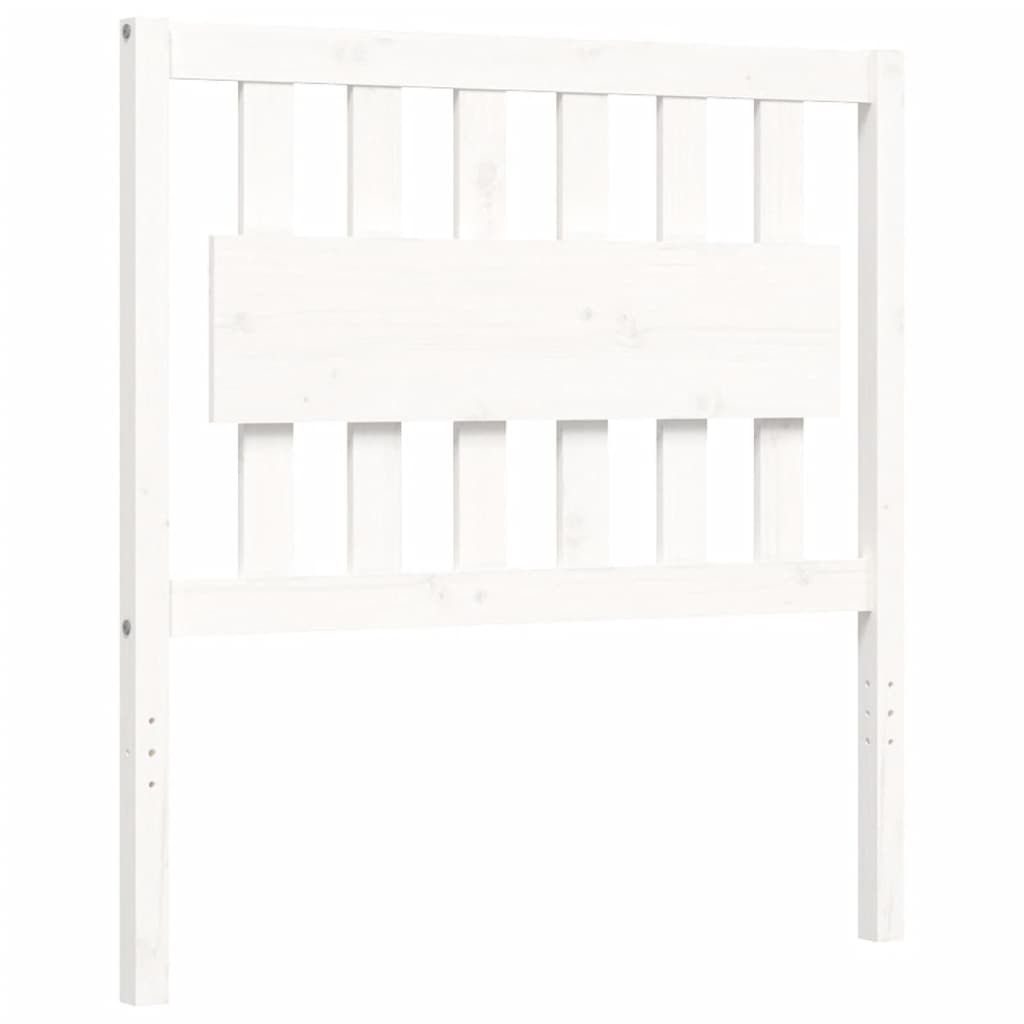 vidaXL Cadre de lit sans matelas blanc 90x200 cm bois de pin massif