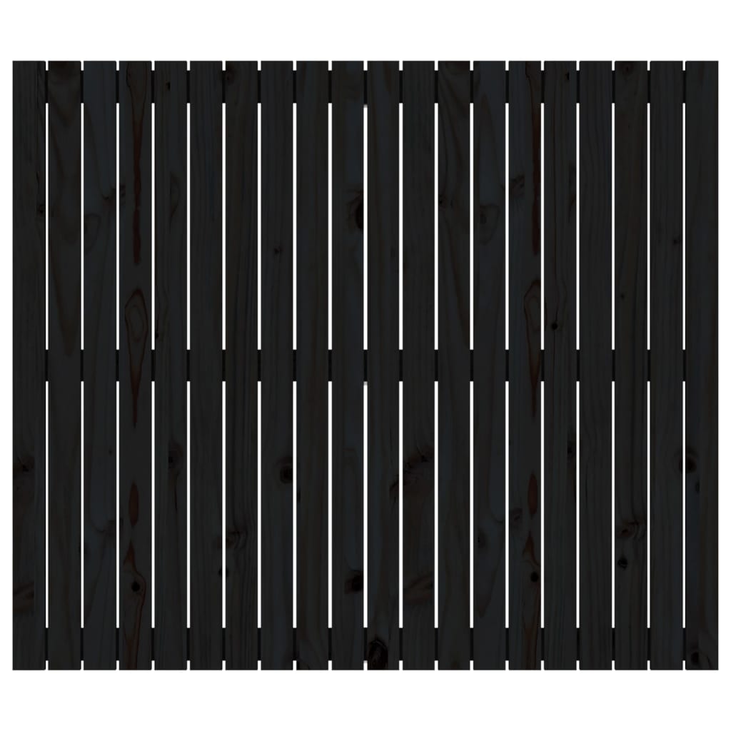 vidaXL Tête de lit murale Noir 127,5x3x110 cm Bois massif de pin