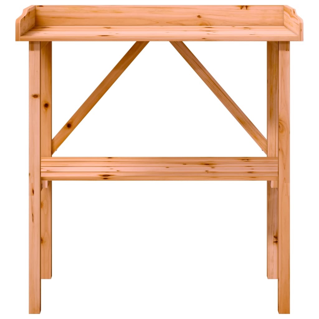 vidaXL Table à plantes avec étagère marron 78x38x82,5 cm bois de sapin