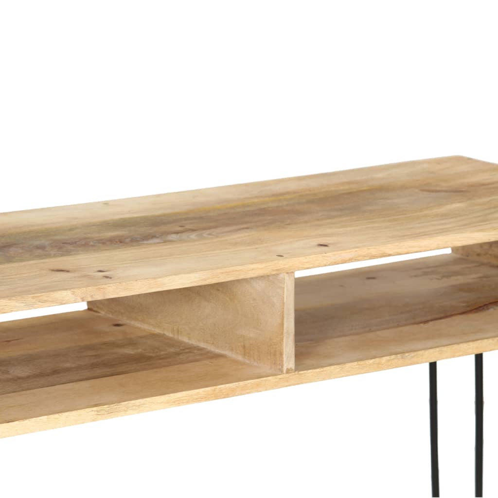 vidaXL Table console Bois de manguier massif 115 x 35 x 76 cm