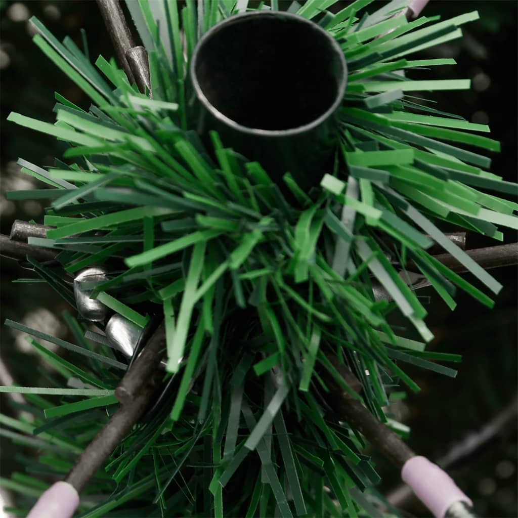 vidaXL Sapin de Noël artificiel à charnières avec support vert 120 cm