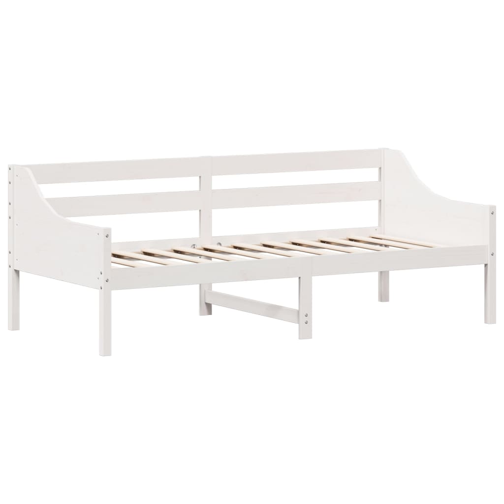 vidaXL Lit de jour sans matelas blanc 90x200 cm bois de pin massif