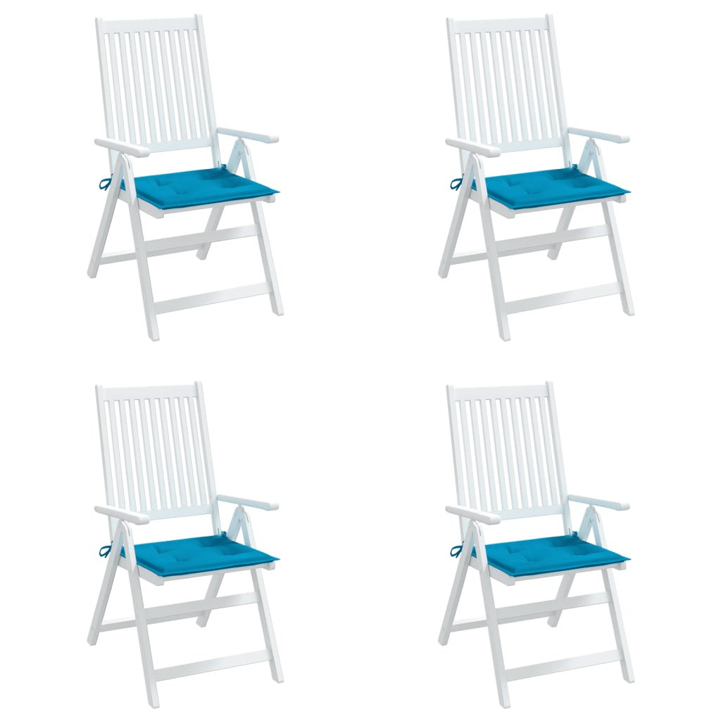 vidaXL Coussins de chaise de jardin 4 pcs bleu 50x50x3 cm tissu oxford
