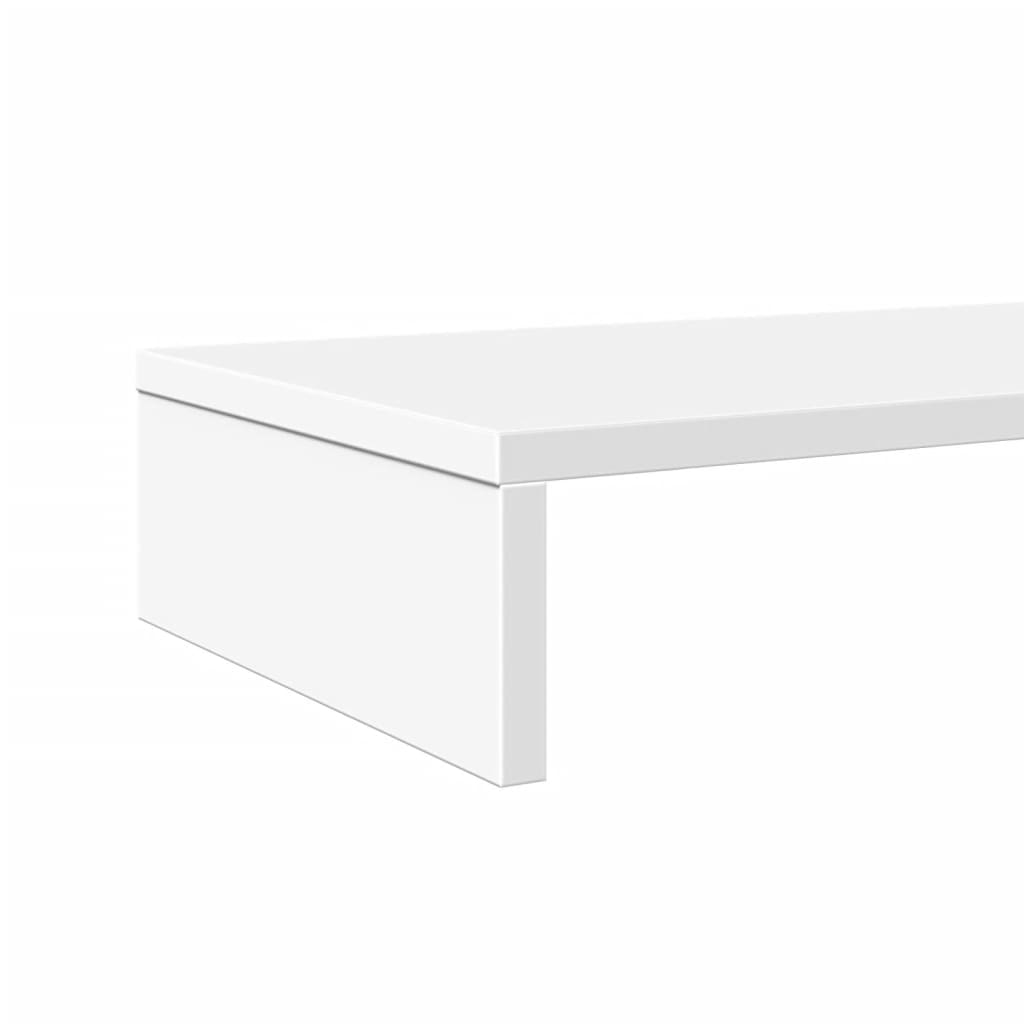 vidaXL Support de moniteur blanc 100x27x10 cm bois d'ingénierie