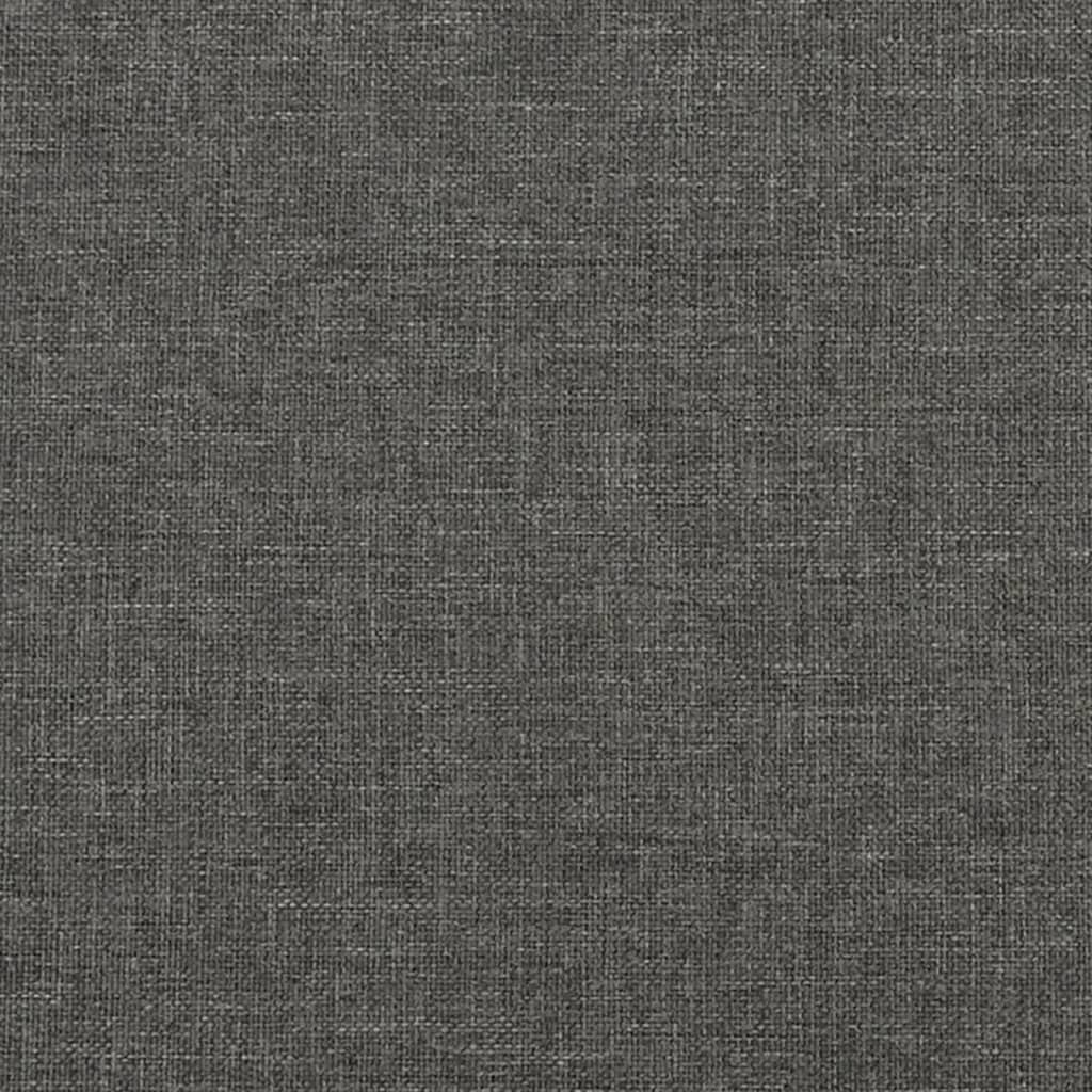 vidaXL Cadre de lit avec tête de lit Gris foncé 180 x 200 cm Tissu