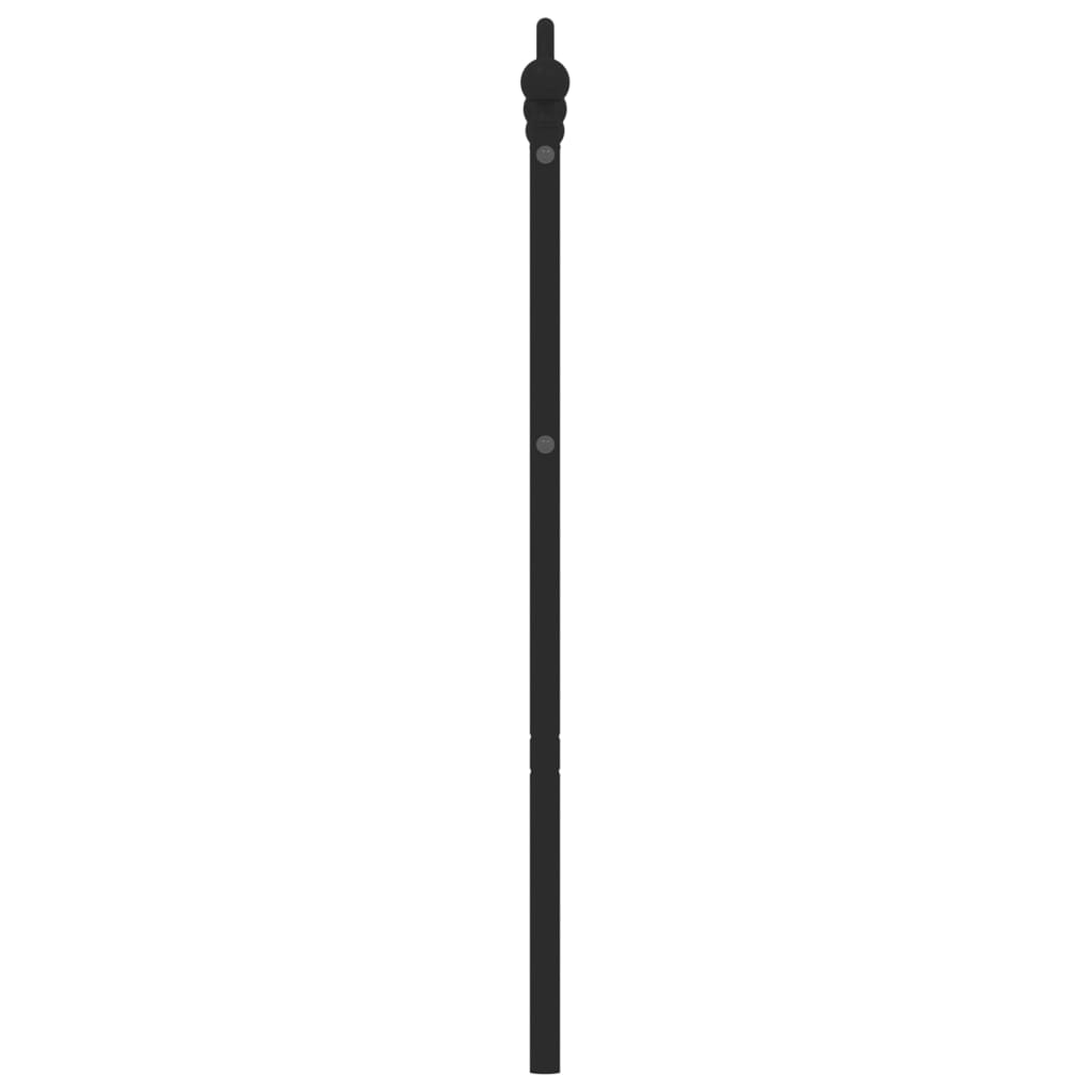 vidaXL Tête de lit métal noir 160 cm