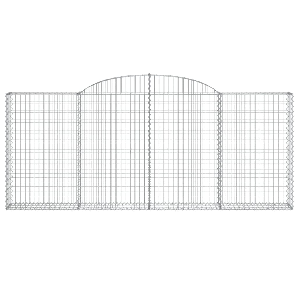 vidaXL Paniers à gabions arqués 6 pcs 300x30x120/140 cm fer galvanisé