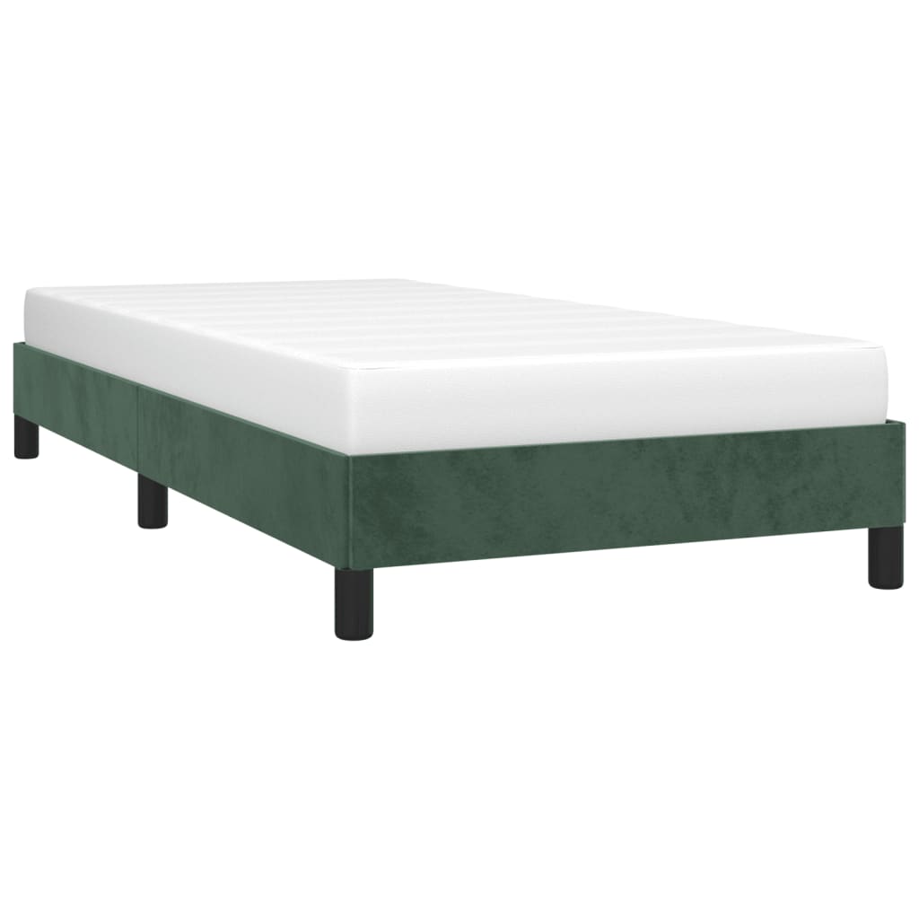 vidaXL Cadre de lit sans matelas vert foncé 90x190 cm velours