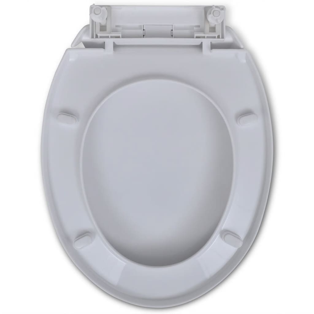 vidaXL Abattant WC à fermeture en douceur Blanc Ovale