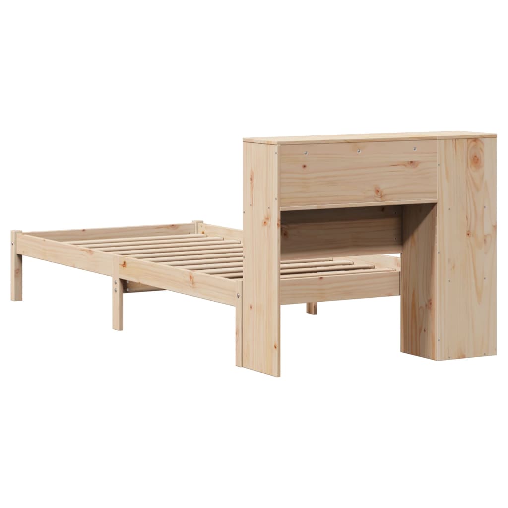 vidaXL Lit bibliothèque sans matelas 90x190 cm bois de pin massif