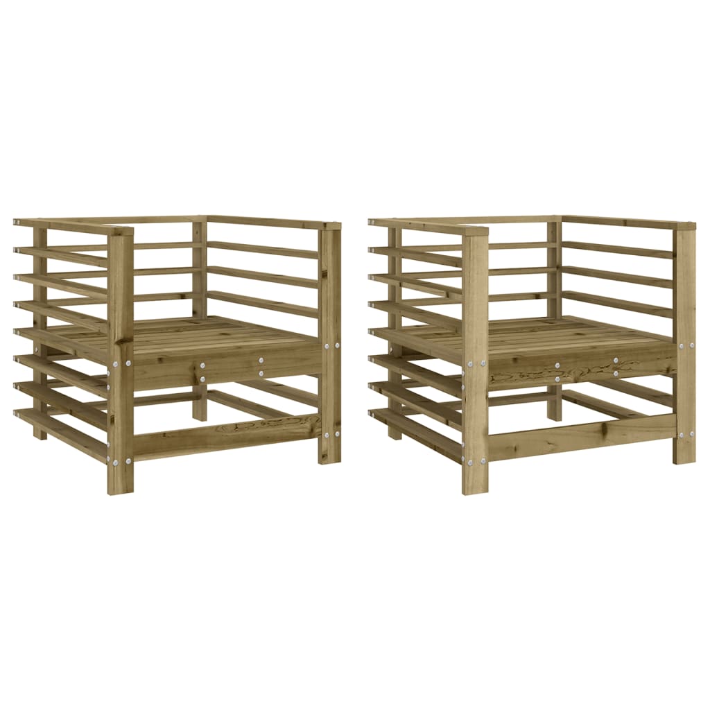 vidaXL Chaises de jardin lot de 2 bois de pin imprégné