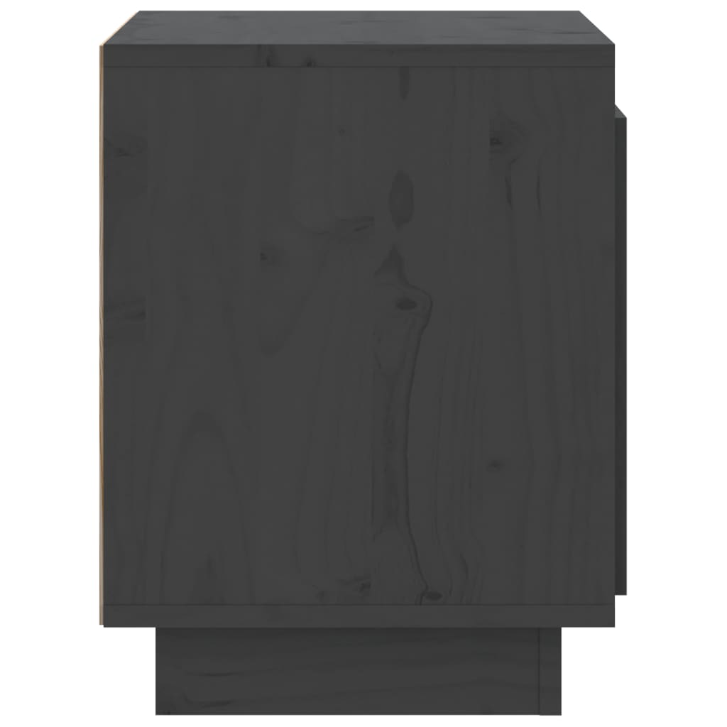 vidaXL Table de chevet Gris 40x30x40 cm Bois de pin solide