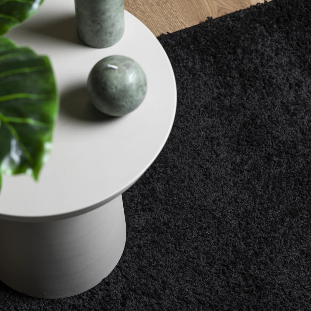 vidaXL Tapis shaggy PAMPLONA poils longs moderne noir 100x200 cm