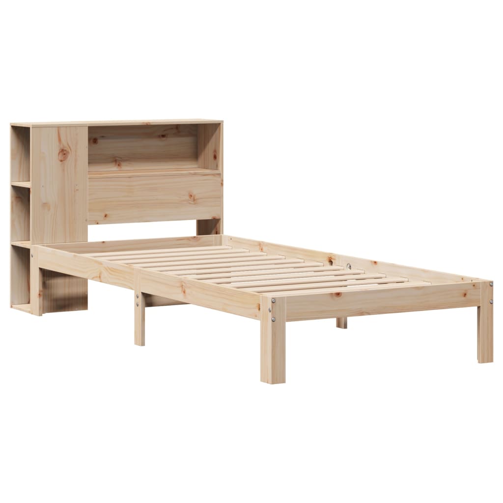 vidaXL Lit bibliothèque sans matelas 90x200 cm bois de pin massif