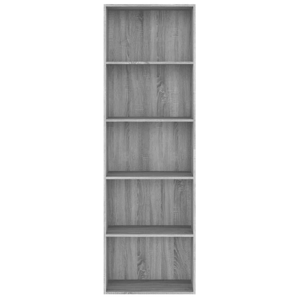 vidaXL Bibliothèque 5 niveaux Sonoma gris 60x30x189 cm