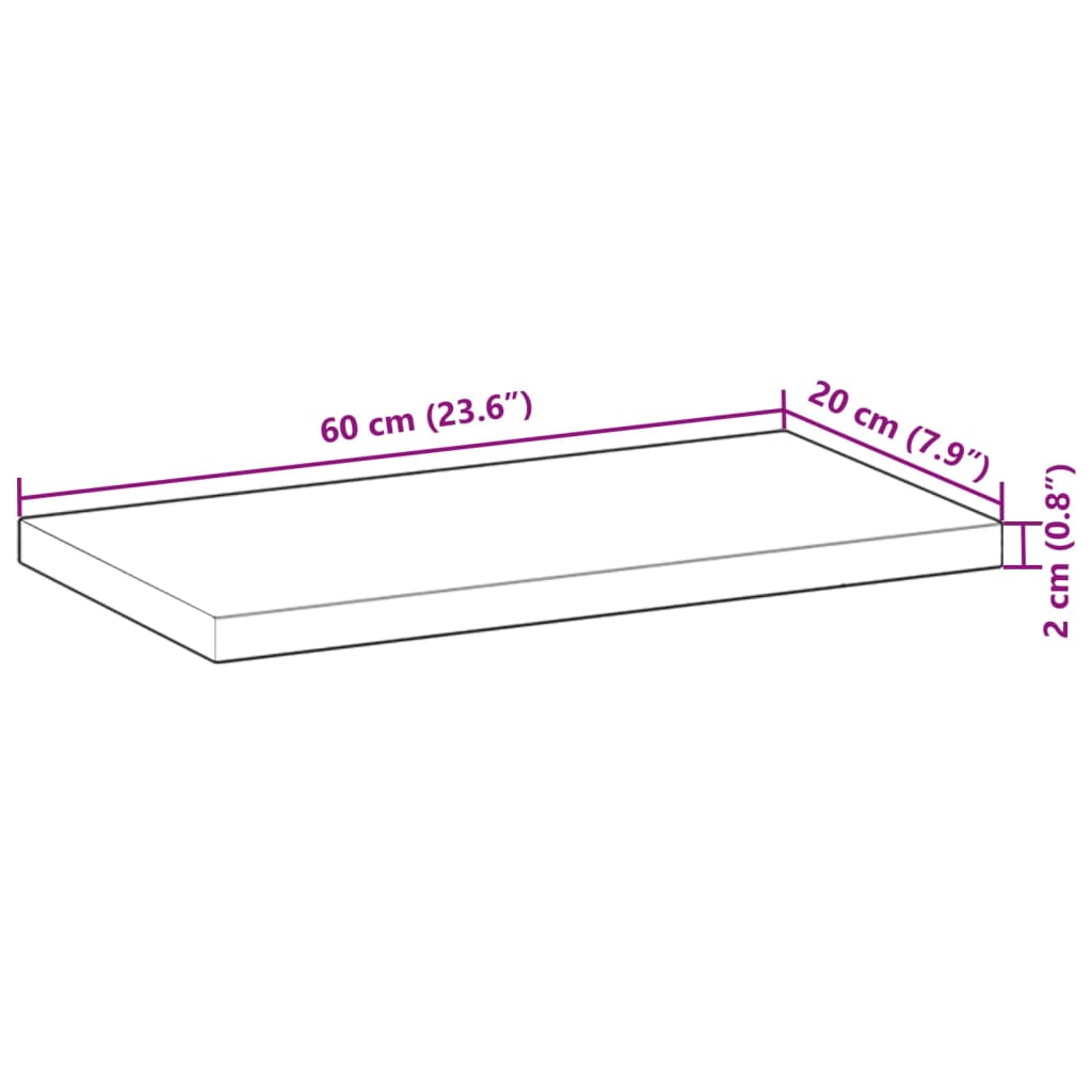 vidaXL Étagères flottantes 3 pcs 60x20x2 cm acacia massif à l'huile