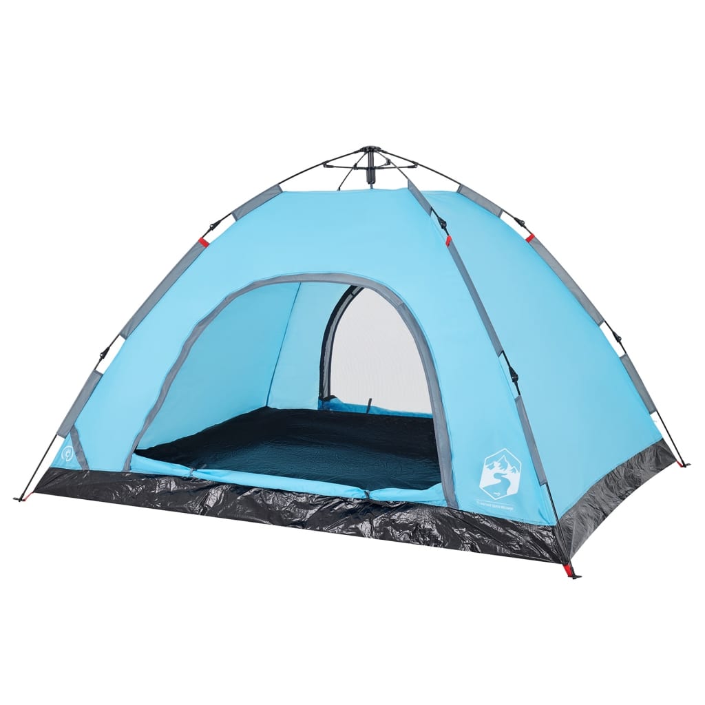 vidaXL Tente de camping 4 personnes bleu libération rapide