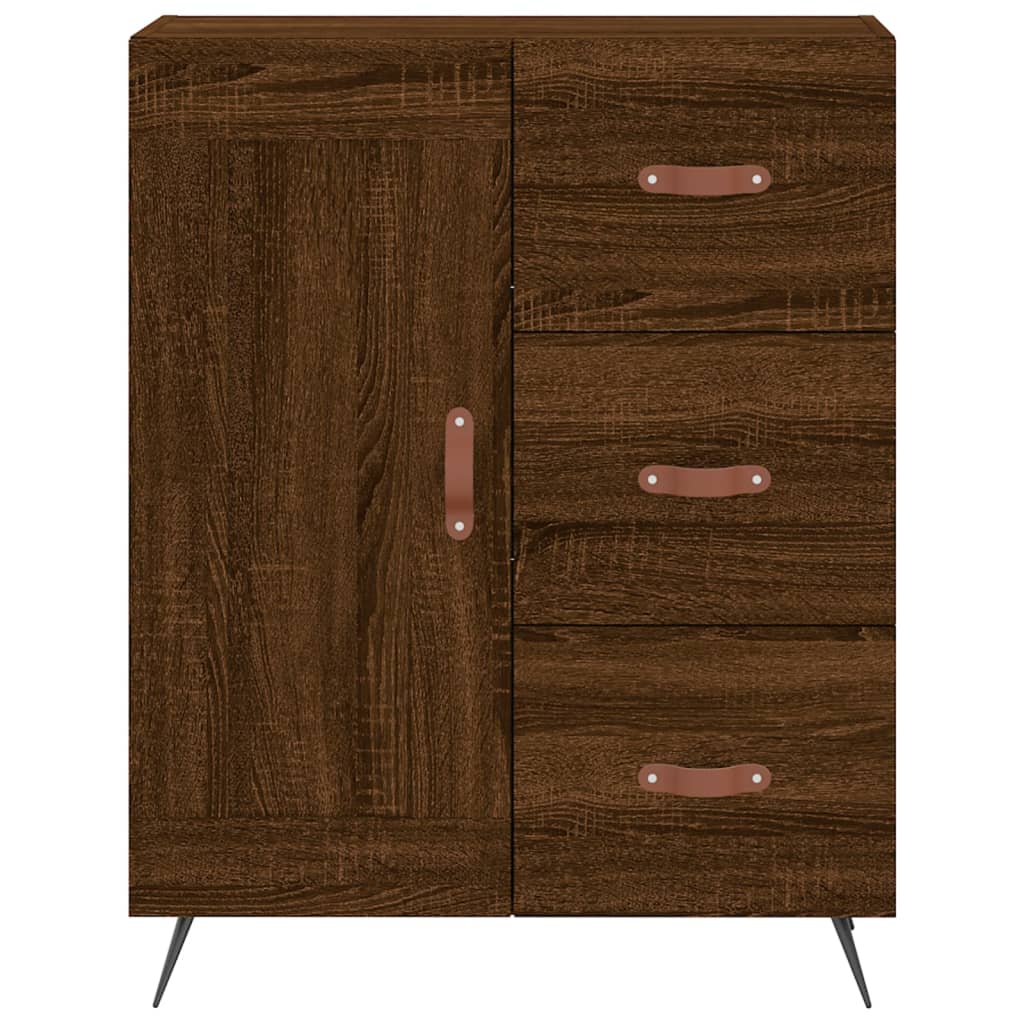 vidaXL Buffet haut Chêne marron 69,5x34x180 cm Bois d'ingénierie