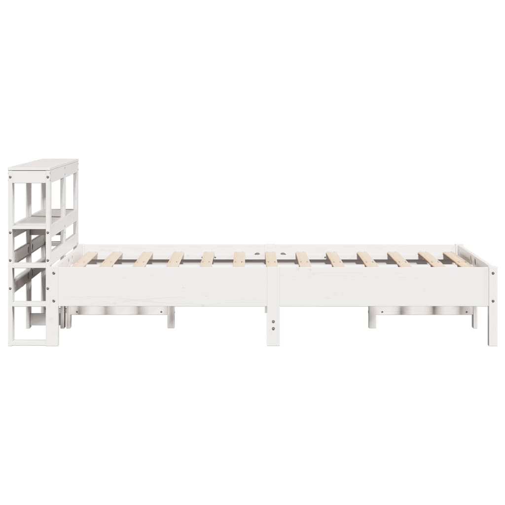 vidaXL Cadre de lit sans matelas blanc 90x200 cm bois de pin massif