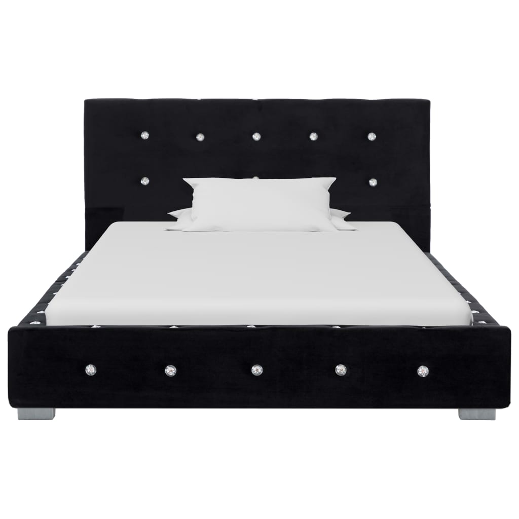 vidaXL Cadre de lit Noir Velours 90 x 200 cm