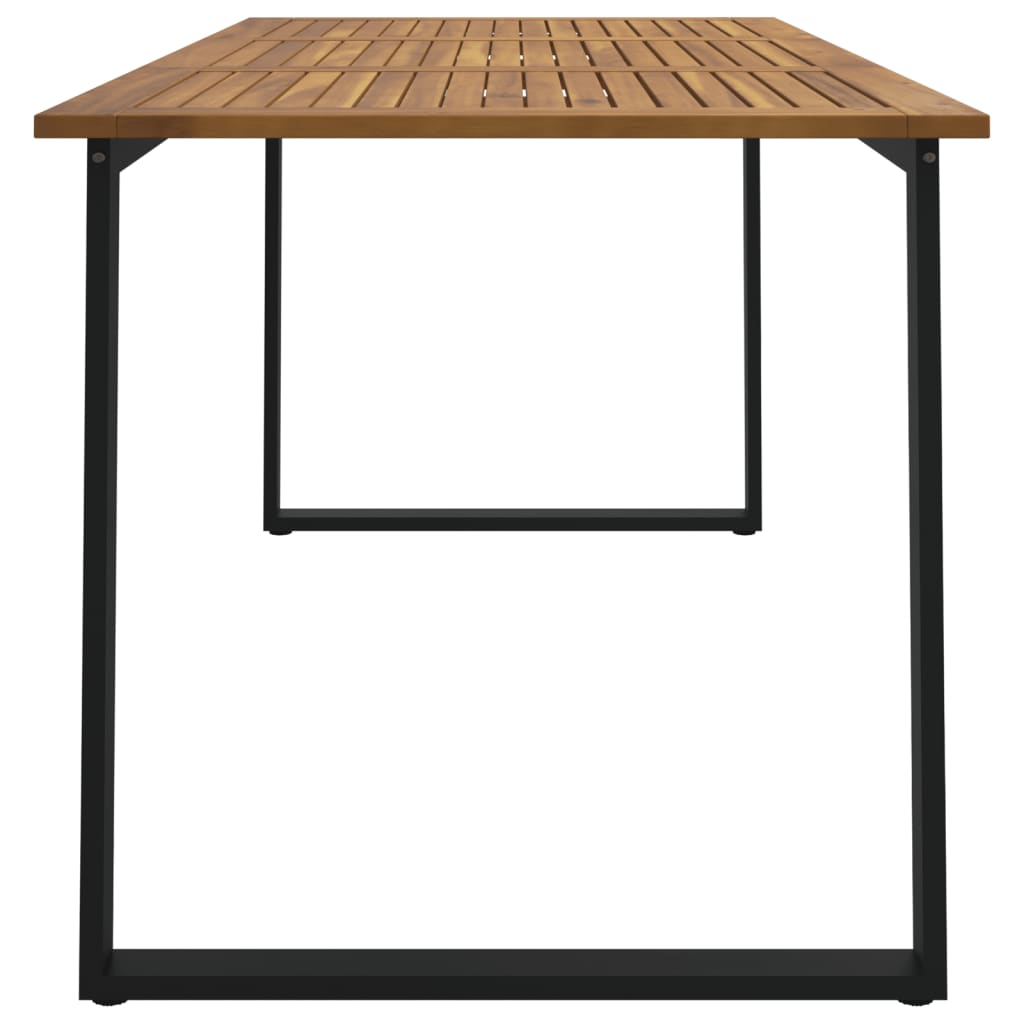 vidaXL Table de jardin et pieds en forme de U 160x80x75 cm bois acacia
