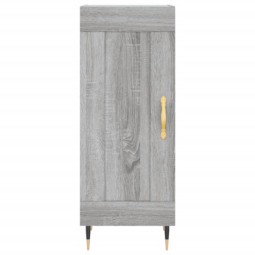 vidaXL Buffet haut Sonoma gris 34,5x34x180 cm Bois d'ingénierie