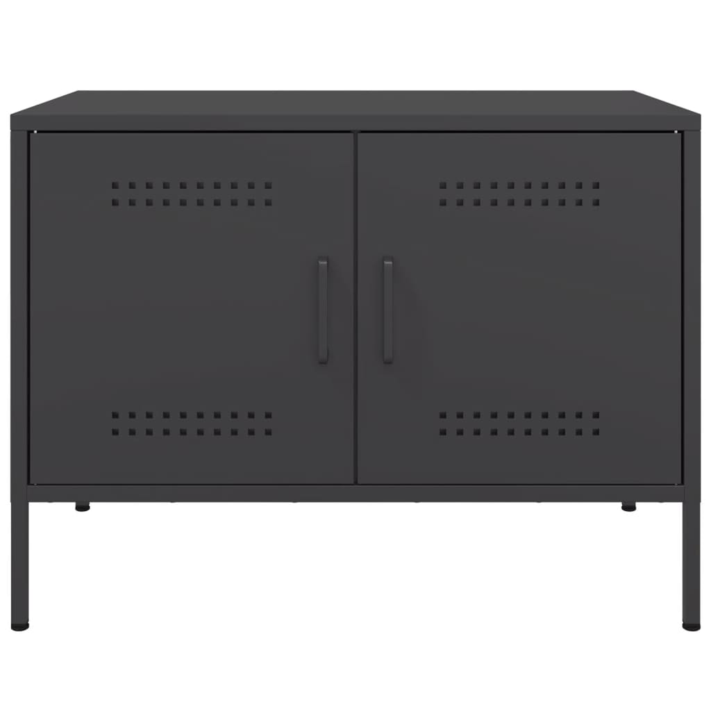 vidaXL Meubles TV 2 pcs noir 68x39x50,5 cm acier