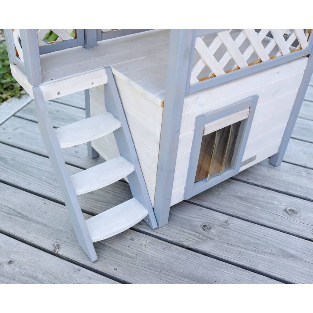 Kerbl Maison pour chats Lodge Ontario 77x50x73 cm Gris clair