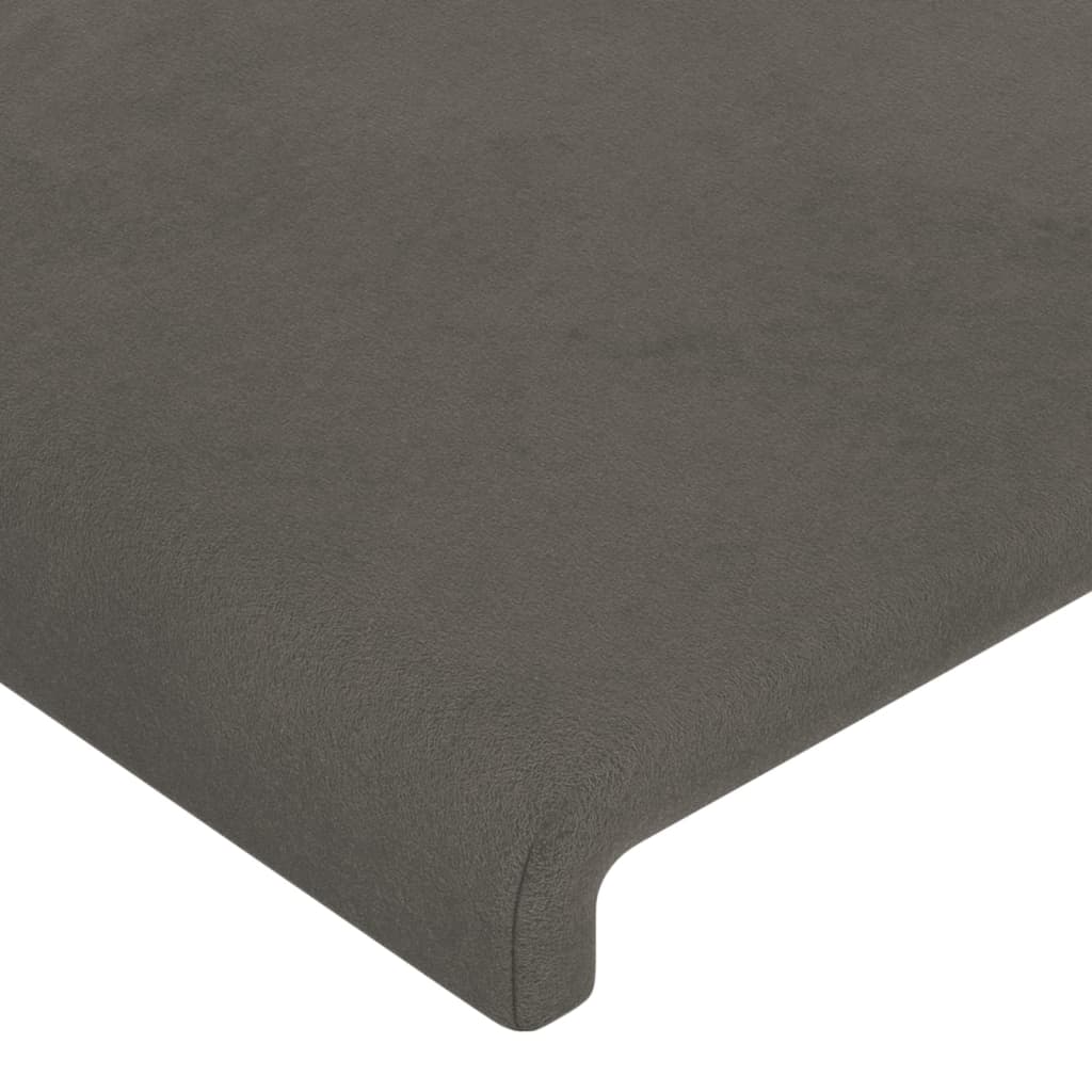 vidaXL Tête de lit gris foncé 100x5x78/88 cm velours